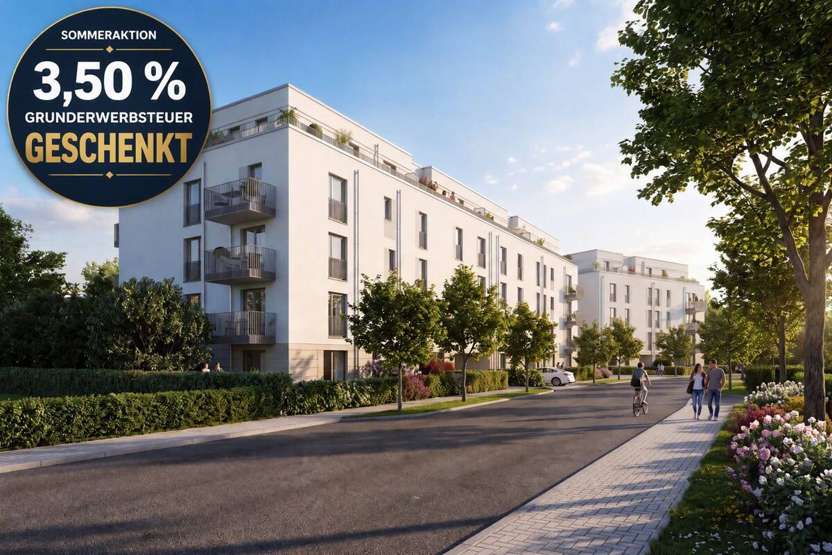 ++SOMMERAKTION++ Lichtdurchflutete 3-Zimmer-Wohnung mit Westterrasse + bis Q4-2026 bezugsfertig + – 80937 München – Bild 1 von 8