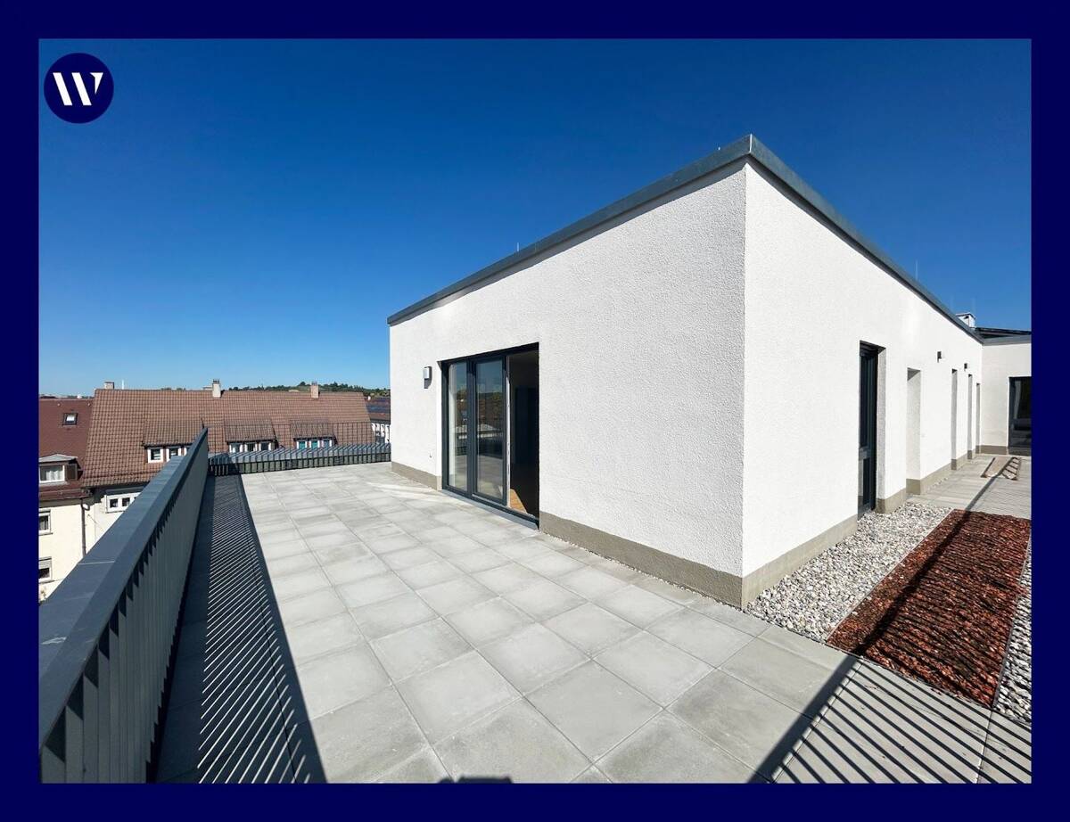 Schöner Wohnen im Neubau mit Dachterrasse, hellem Wohnbereich, Einbauküche, 2 Bäder, Abstellraum – 70327 Stuttgart – Bild 1 von 9