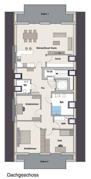 Neubau von 6 Eigentumswohnungen (Wohnung 6) – 59075 Hamm – Vorschaubild 7