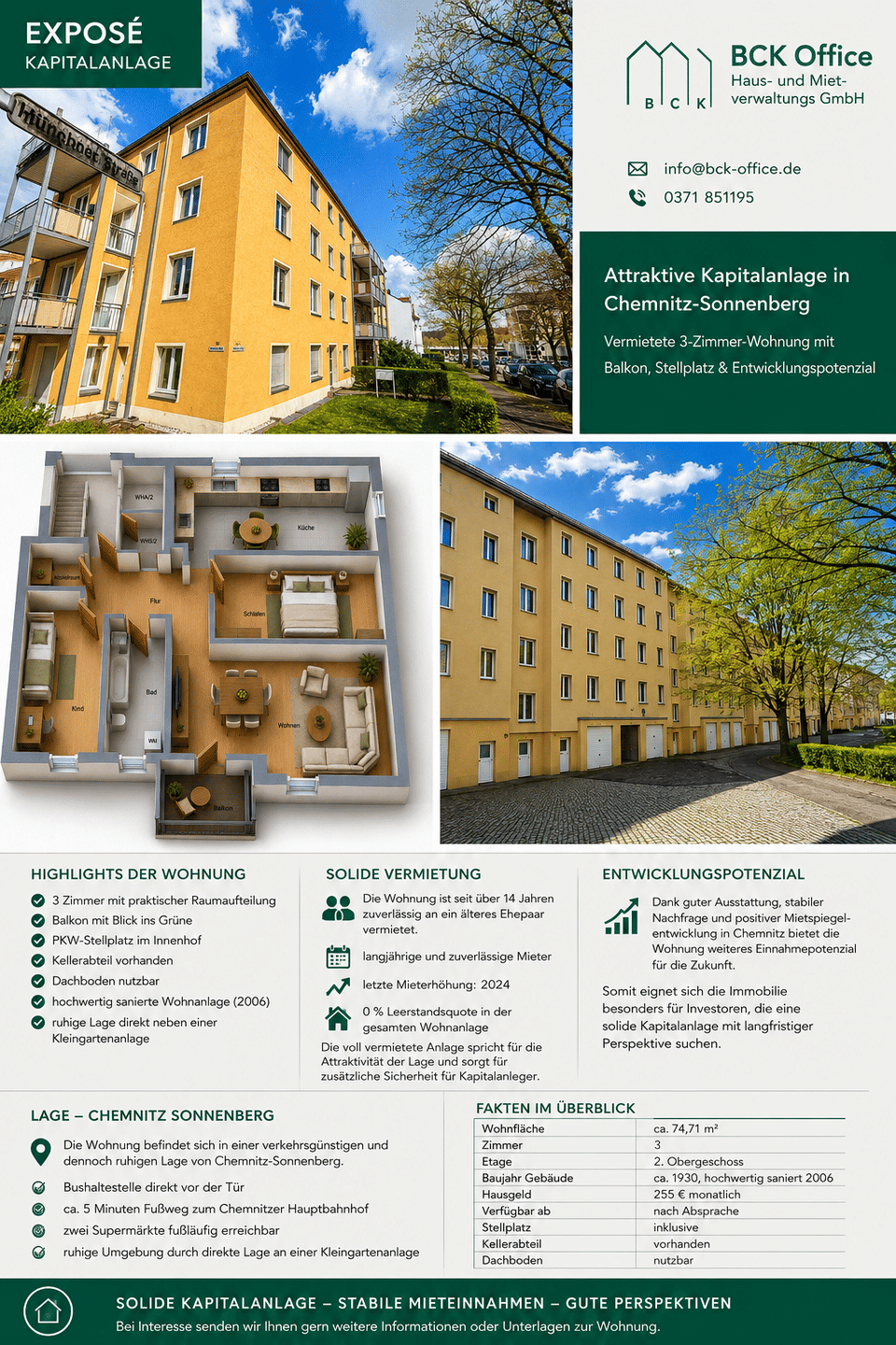 Kapitalanlage zu verkaufe: 3-Zimmer Wohnung in Chemnitz