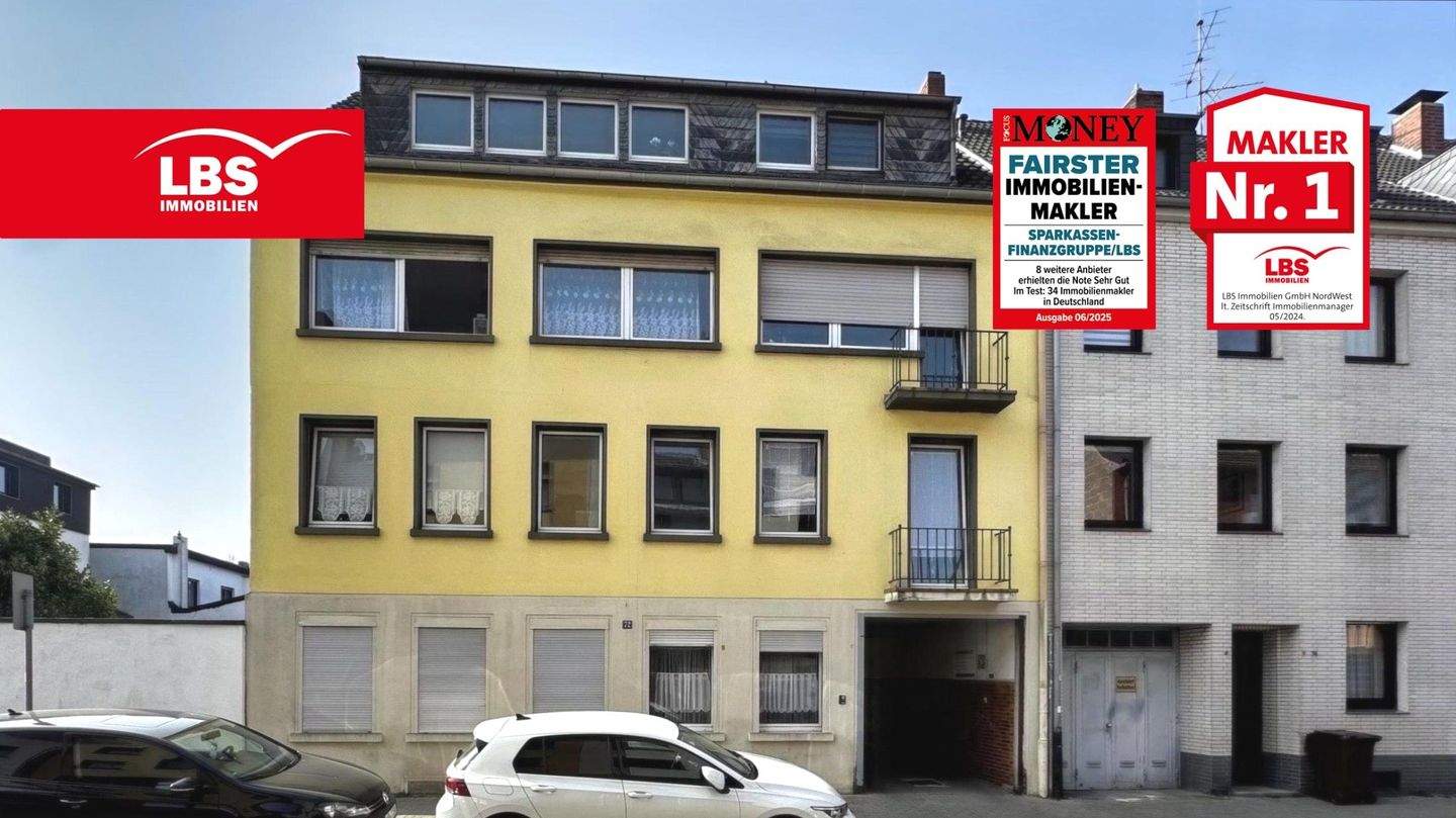 Mehrfamilienhaus I 5 Wohnungen mit Balkonen I Gewerbehalle im Hinterhof – Krefeld – Bild 1 von 9