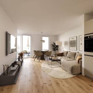 Neubau Erstbezug: Exklusive und hochwertig ausgestattete 2 Zimmer Wohnung im DG, 2 Balkone in Haus B – 28207 Bremen – Vorschaubild 2