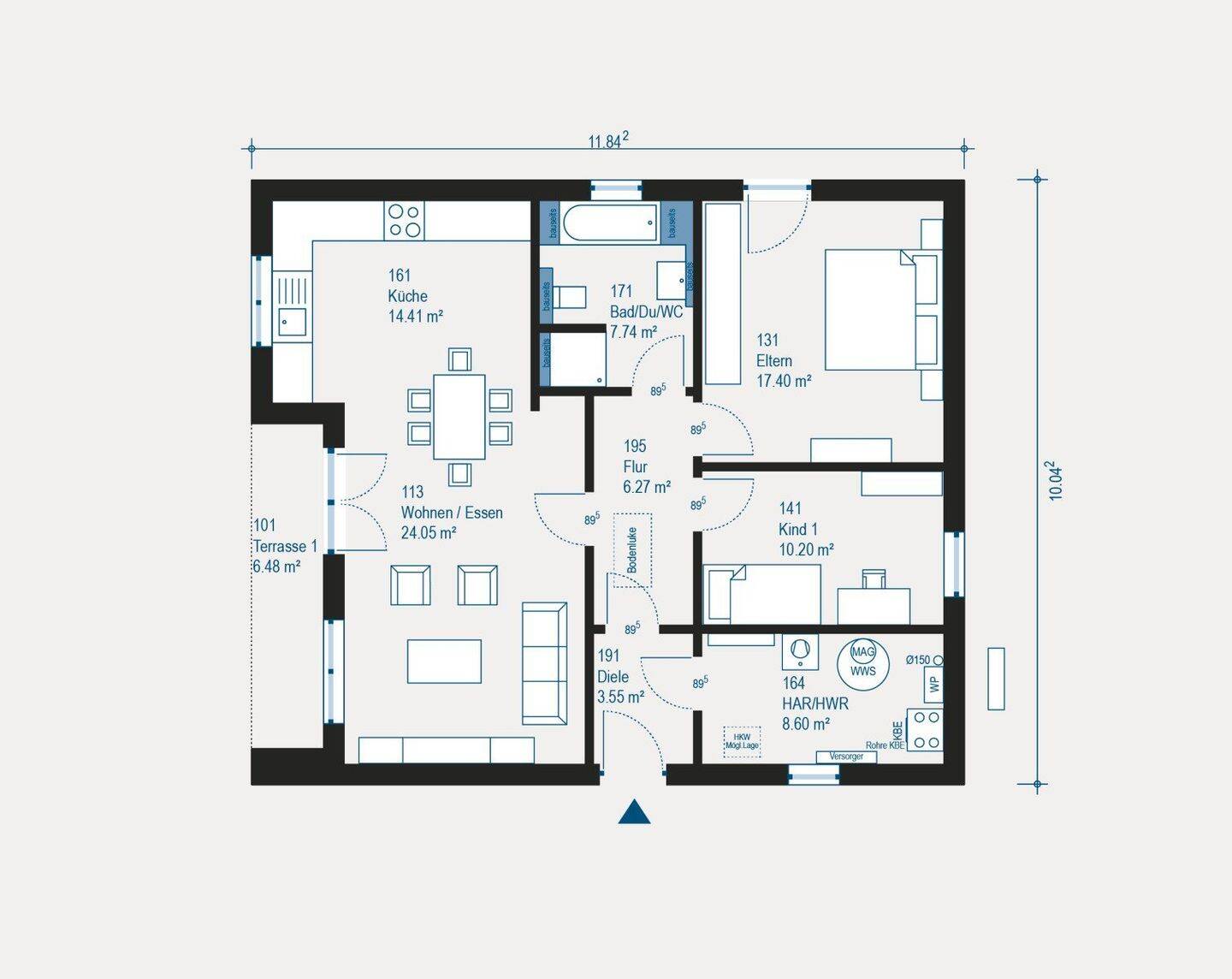 Lifetime 2 - Moderner Bungalow trifft auf durchdachtes Wohnkonzept – Weisenbach – Vorschaubild 3