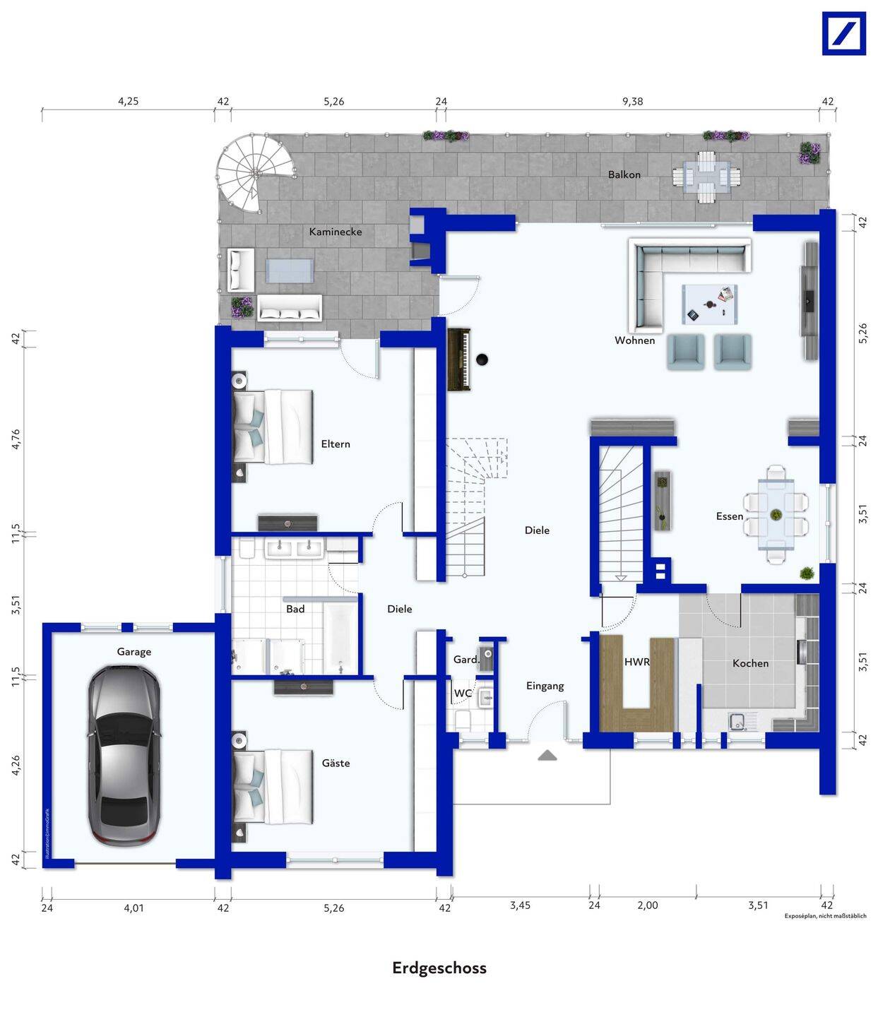 Exklusives Architektenhaus in unverbaubarer Randlage – Rott – Vorschaubild 8