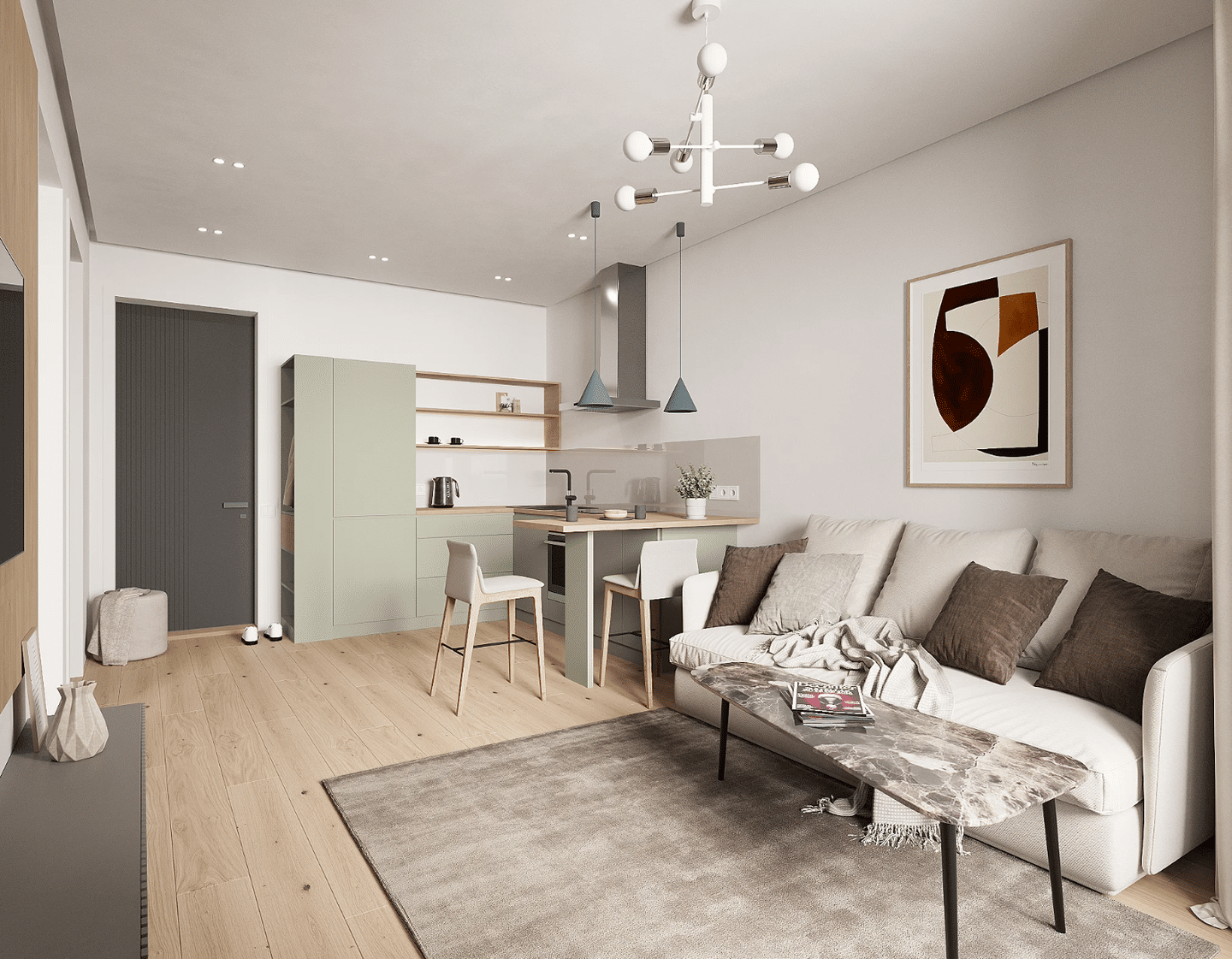 City Appartement I 2Zi I Balkon I Neubau I Top Lage im Herzen der Stadt I Modern ausgestattet – Leipzig – Vorschaubild 5