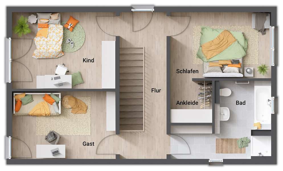 Stadthaus 136 massiv gebaut, Preis inkl. Grundstück – Bexbach – Vorschaubild 6