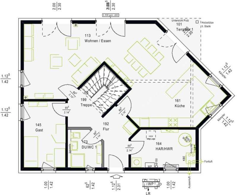 LifeStyle 18.01.Satteldach, schräge Linien und ein mittig integrierter Treppenaufgang. Preis ist ohne Grundstück – Trulben – Vorschaubild 8
