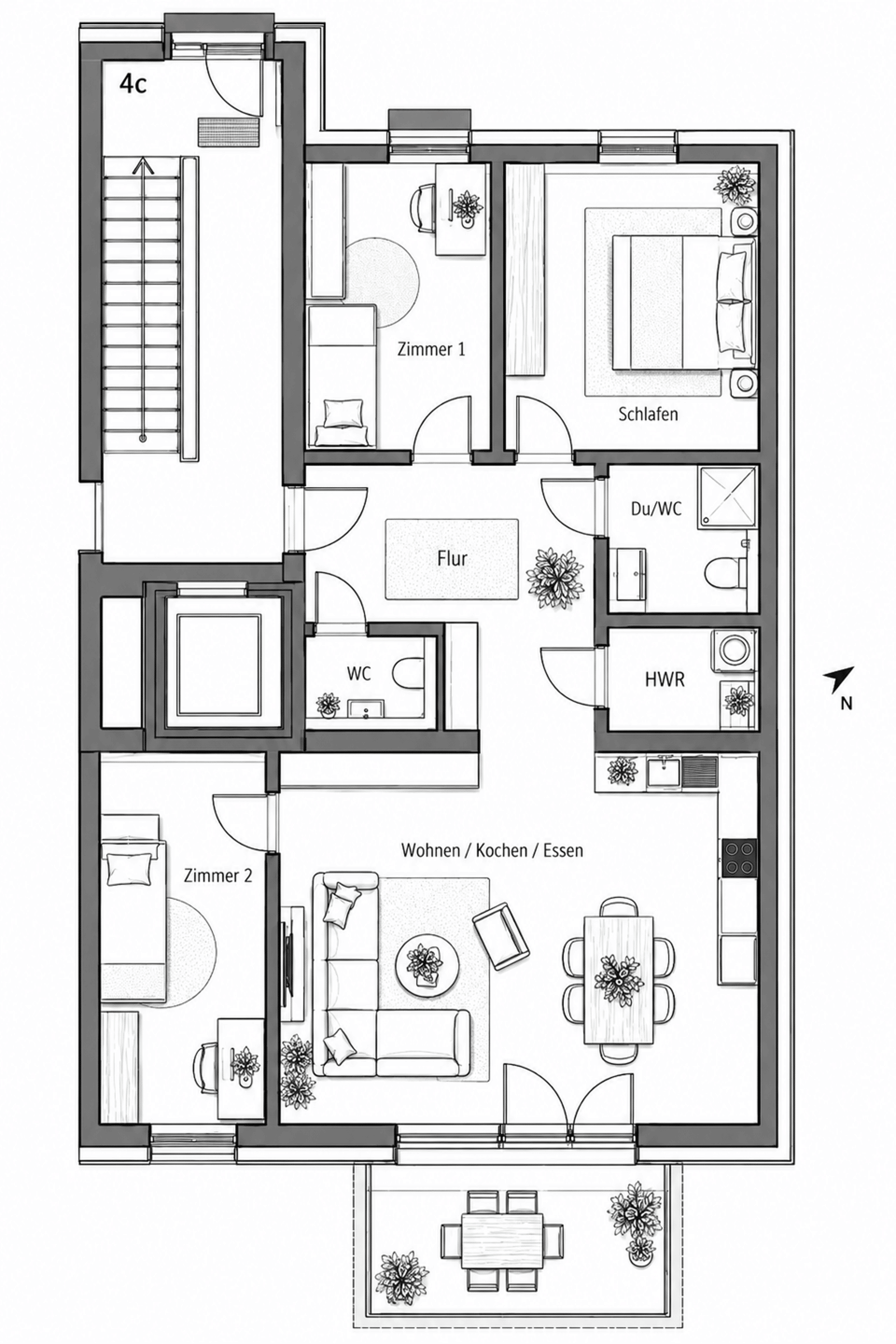 Erdgeschosswohnung in 64832 Babenhausen mit 93,94 m² kaufen
