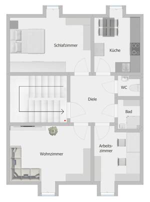 *St. Ursula, Domnähe, Seitenstraße* Bezugsfreie 3-Zimmer Dachgeschosswohnung im Herzen von Köln – 50668 Köln – Vorschaubild 7