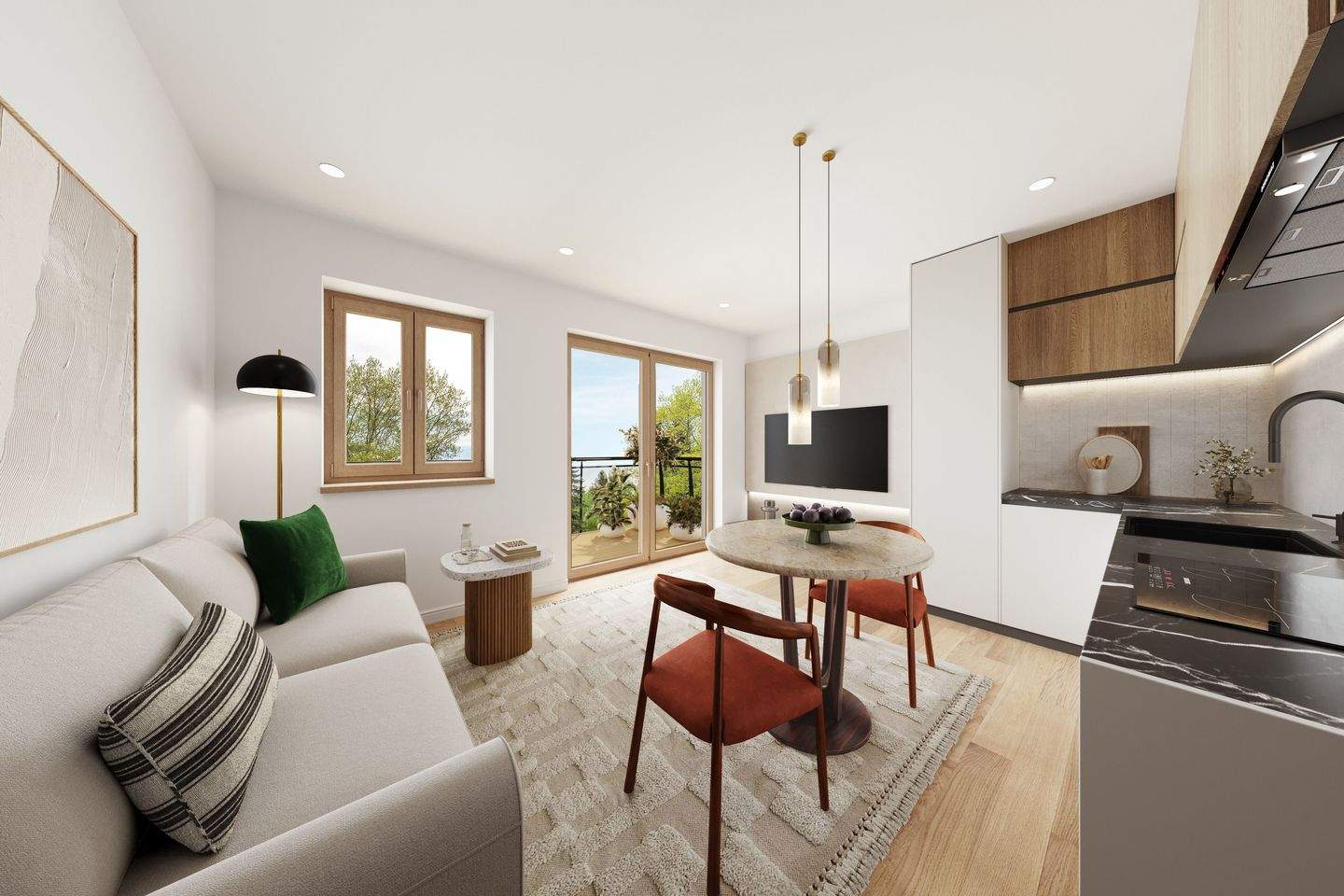 Neubau in Toplage Moosach: Stilvolle 2-Zimmer-Wohnung mit großzügigem Balkon – München – Vorschaubild 6