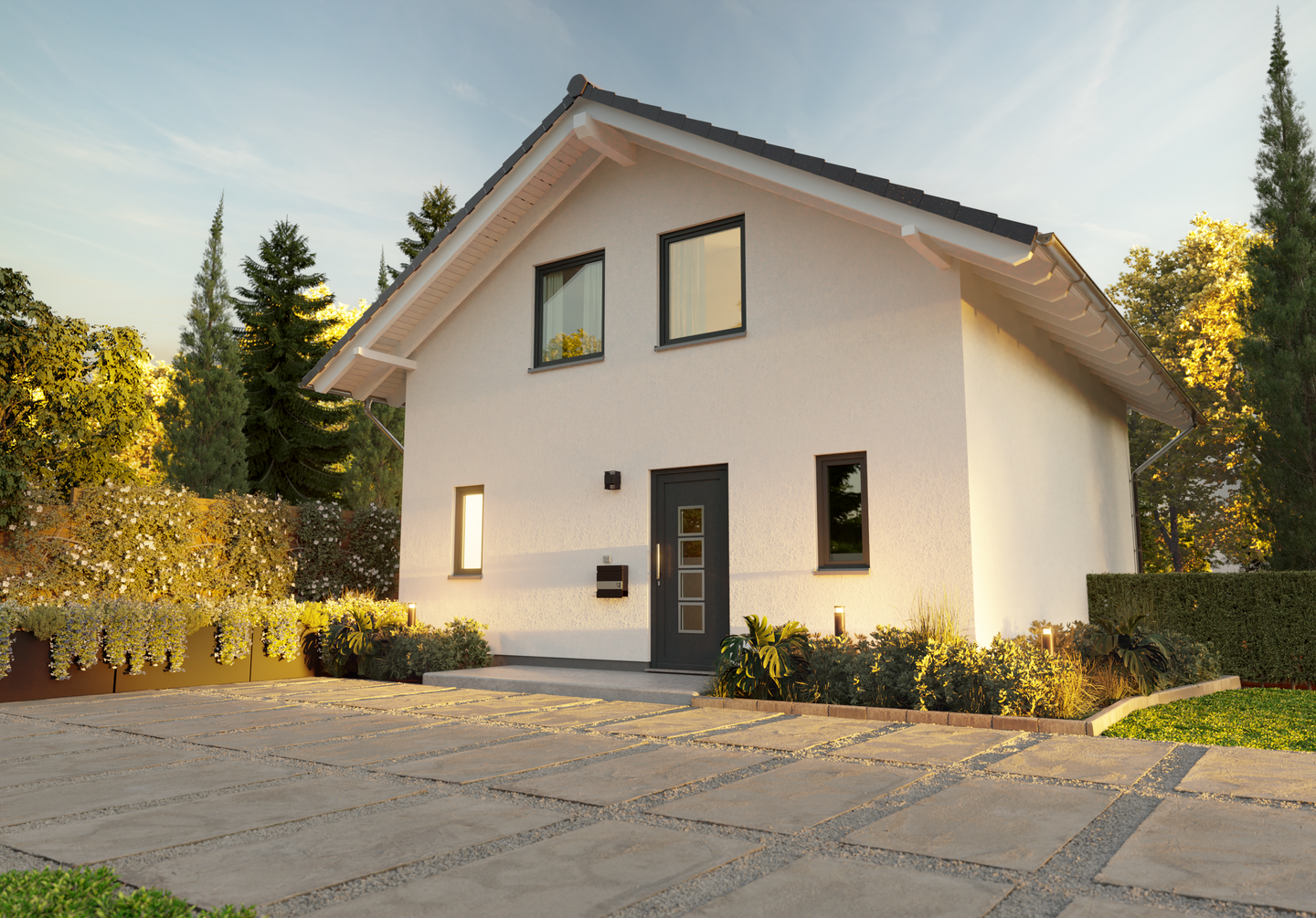 Haus mit 1m Dachüberstand, massiv gebaut inkl. Grundstück – Damflos – Vorschaubild 2