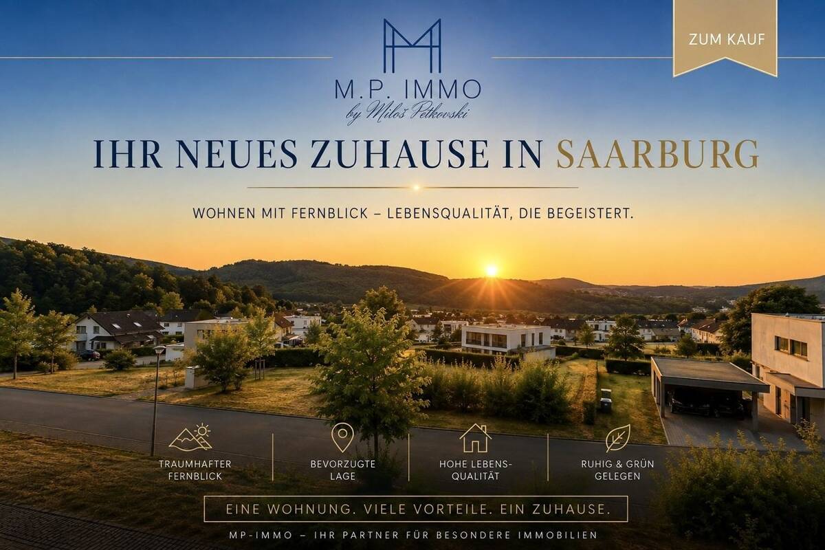 Ihr neues Zuhause mit drei Sonnenbalkonen über den Dächern von Saarburg! – 54439 Saarburg – Bild 1 von 9