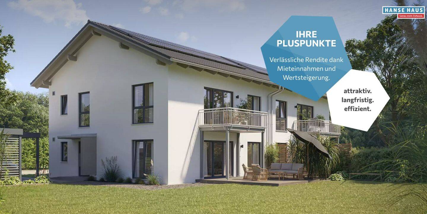 Doppelhaus mit 4 Wohneinheiten - Hanse Haus DHH 174 2WE | EH40+ QNG