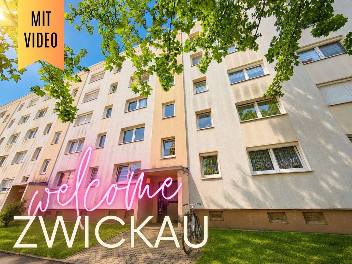 ++ helle 3-Raum Wohnung mit Loggia und Einbauküche in Zwickau-Mosel - nahe dem VW Werk ++ – 8058 Zwickau – Bild 1 von 9