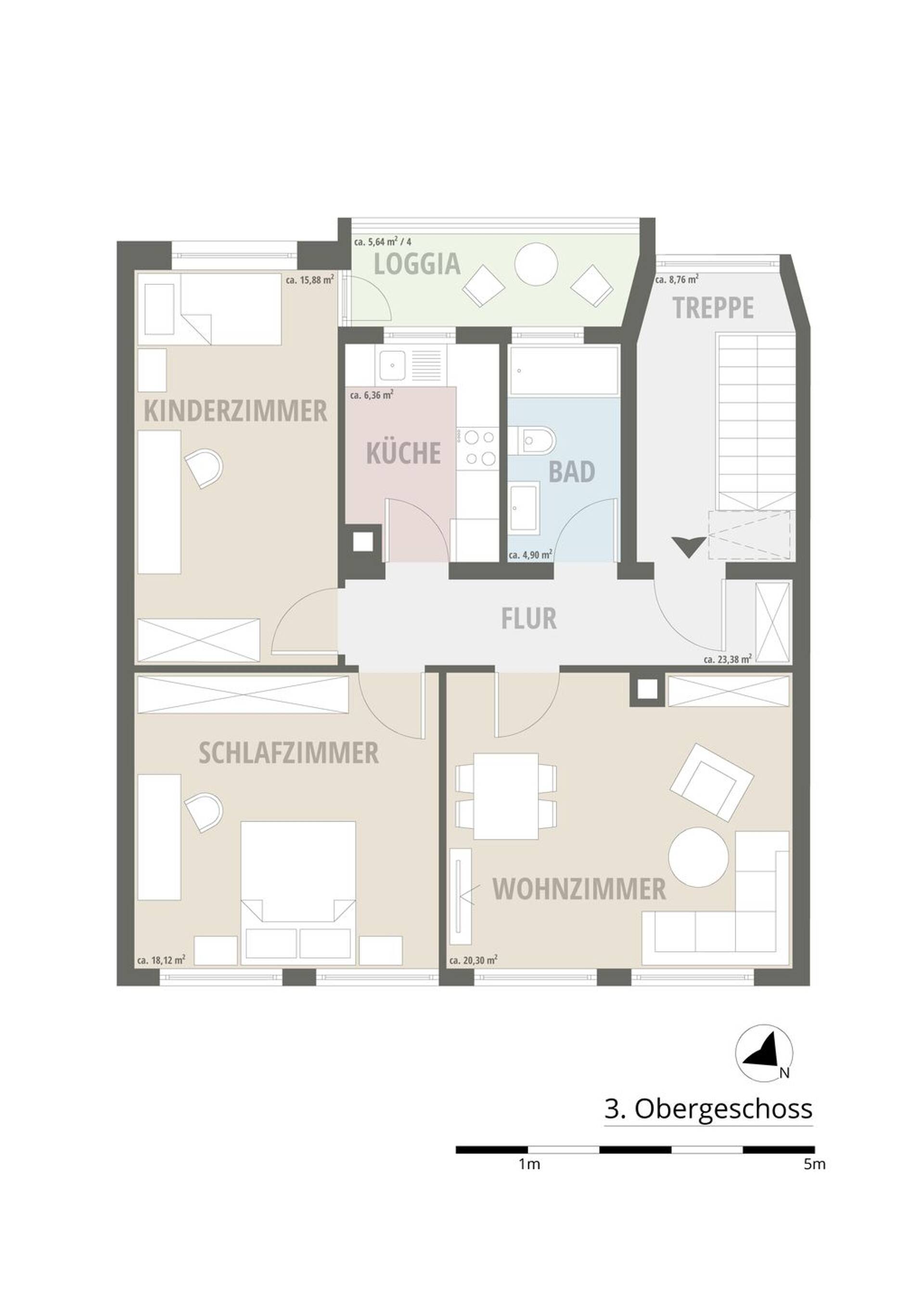 Etagenwohnung in 89231 Neu-Ulm mit 75 m² kaufen