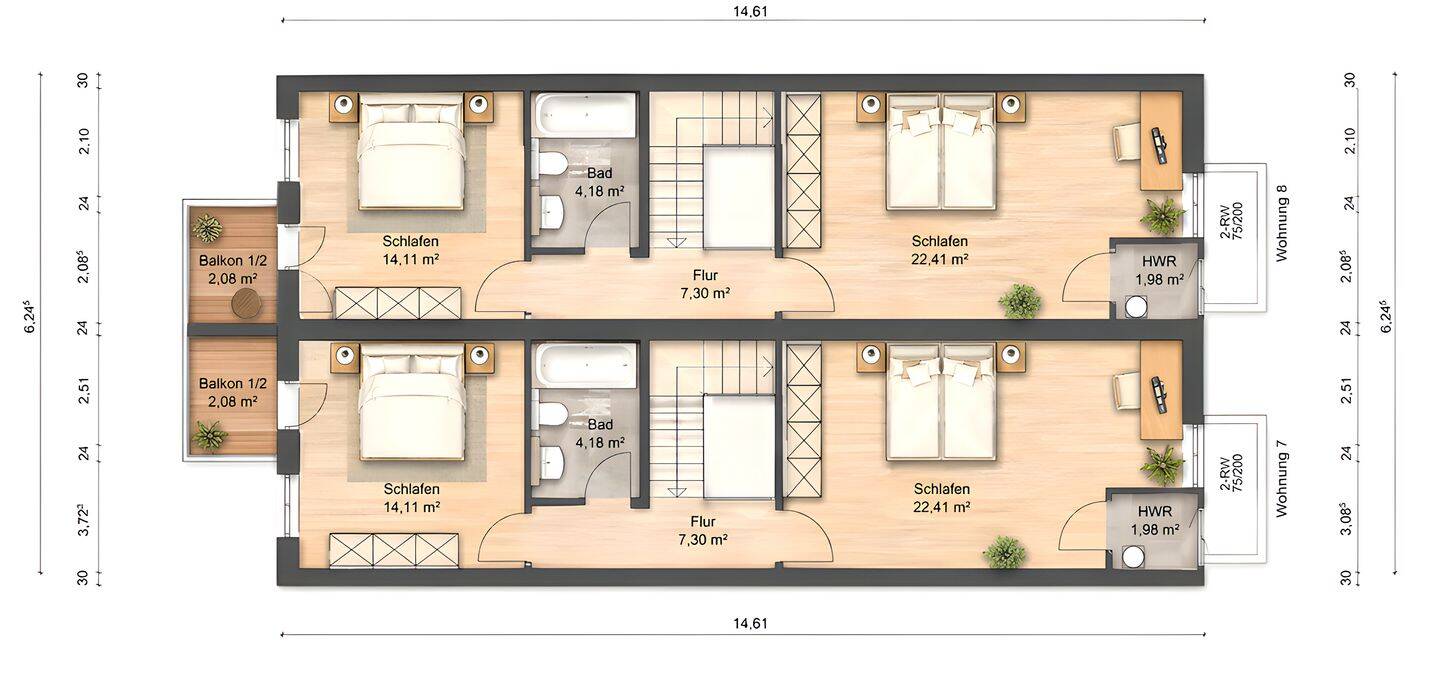 Maisonette Wohnung in Leipzig-Südvorstadt, Grenze Connewitz mit 3 Balkonen – Leipzig – Vorschaubild 7