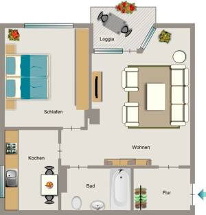 Demnächst frei! 2-Zimmer-Wohnung in Essen Holsterhausen – 45145 Essen – Vorschaubild 2