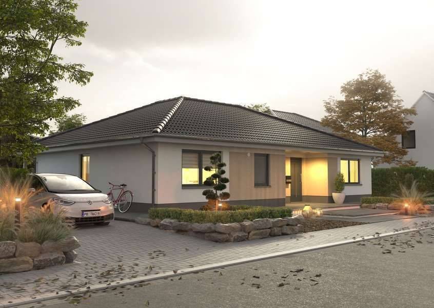 Winkelbungalow 128, Preis inkl. Grundstück, massiv gebaut – Kleinsteinhausen – Vorschaubild 2