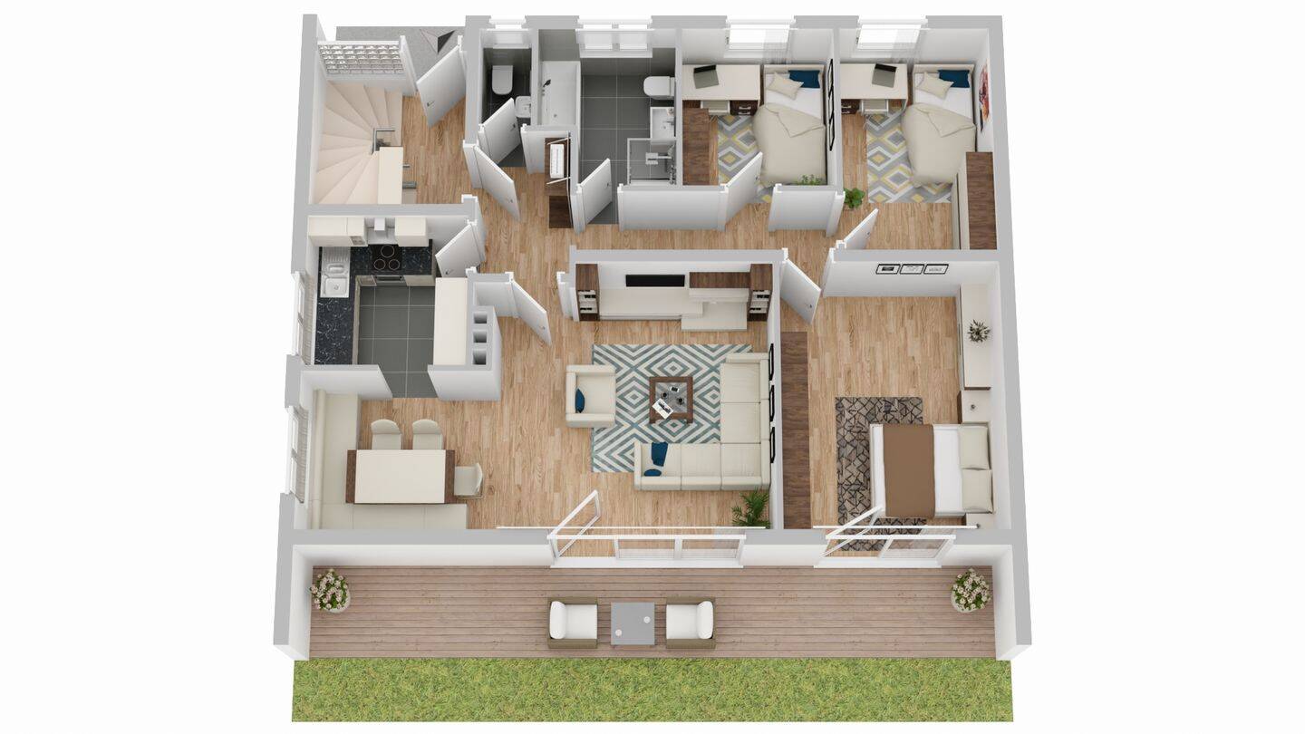 Wohnen wie im eigenen Haus – 105 m², Südbalkon und Garage im ruhigen 3-Parteienhaus – Ingolstadt – Vorschaubild 2