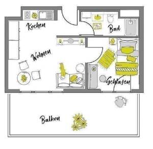 Möblierte Penthouse XL-Apartments mit Dachterrasse - Urban Living Heilbronn – 74074 Heilbronn – Vorschaubild 2