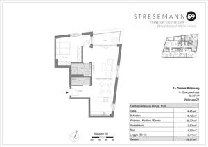Urban leben in Sachsenhausen: 2 Zimmer Neubau-Erstbezug – 60599 Frankfurt am Main – Vorschaubild 3