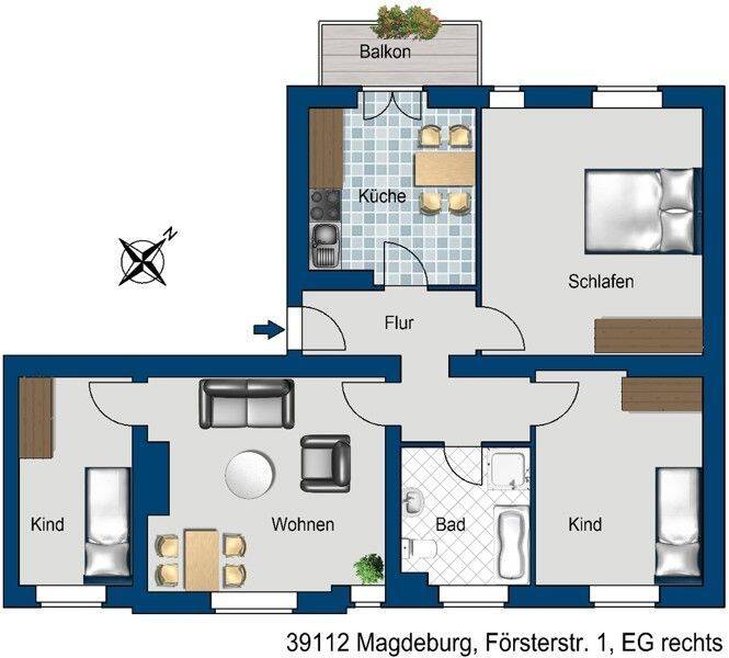 Entspannt wohnen und rundum wohlfühlen: Willkommen im neuen Zuhause! – Magdeburg – Vorschaubild 2