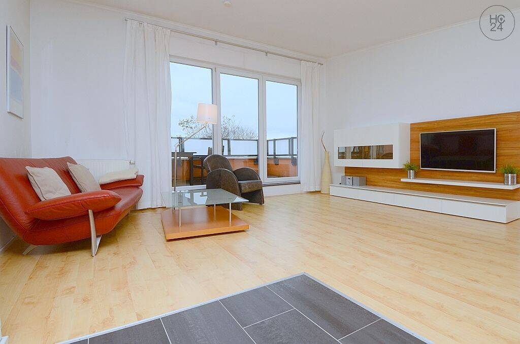 Modern möblierte 2-Zimmer Penthouse Wohnung mit Internet und PKW-Stellplatz in Hochheim
