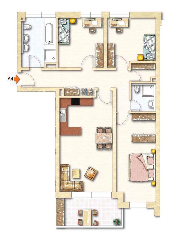 Etagenwohnung in 88048 Friedrichshafen mit 106,33 m² kaufen