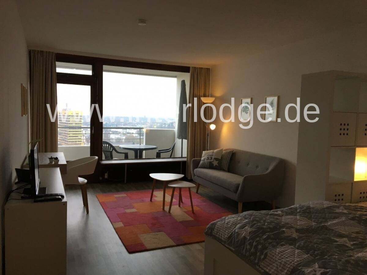 INTELODGE Möbliertes App. mit Balkon in der Maritim (PLAZA) Residenz in Gelsenkirchen - 18. Etage – 45896 Gelsenkirchen – Bild 1 von 9