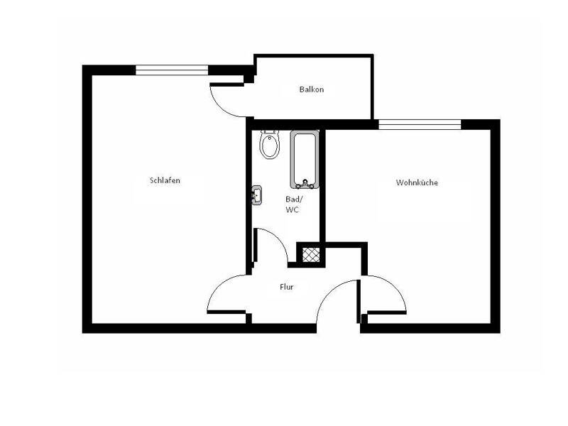 Praktische 1-Zimmer-Singlewohnung in UNI-Nähe