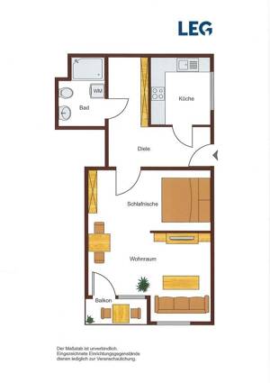 Demnächst frei! 1-Zimmer-Wohnung in Aachen – 52068 Aachen – Vorschaubild 2