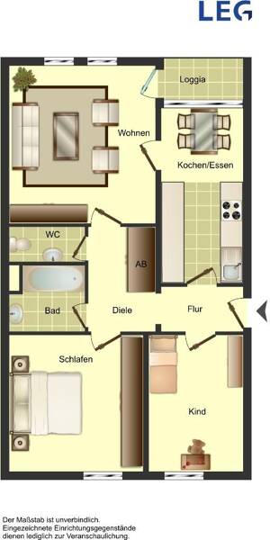 Jetzt schnell sein! In Duisburg Alt-Homberg wird eine sehr gut geschnittene 3-Zimmer-Wohnung vermiet – 47198 Duisburg – Vorschaubild 2