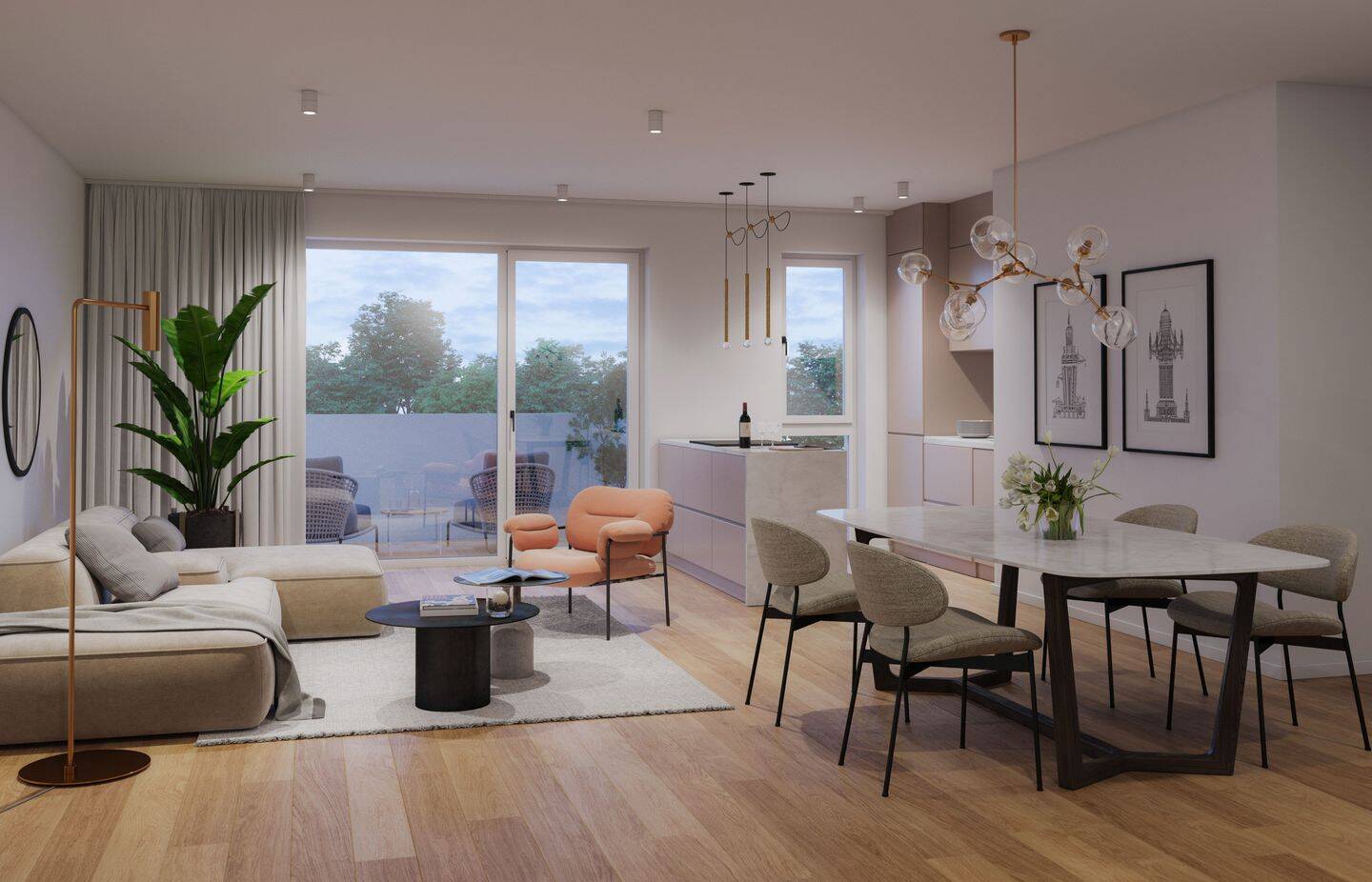 NEUBAUPROJEKT LANGE 30 - Stilvolle 3-Raum-Wohnung mit Balkon und hochwertigem Parkettboden – Leipzig – Vorschaubild 7