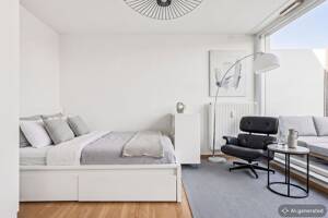Stilvolles 1-Zimmer-Apartment in Schwabing-Freimann (Studio M ) mit Dachterrasse