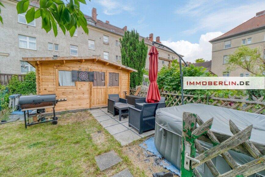 IMMOBERLIN.DE - Gepflegte Altbauwohnung in ruhiger Lage mit Garten beim Spektepark