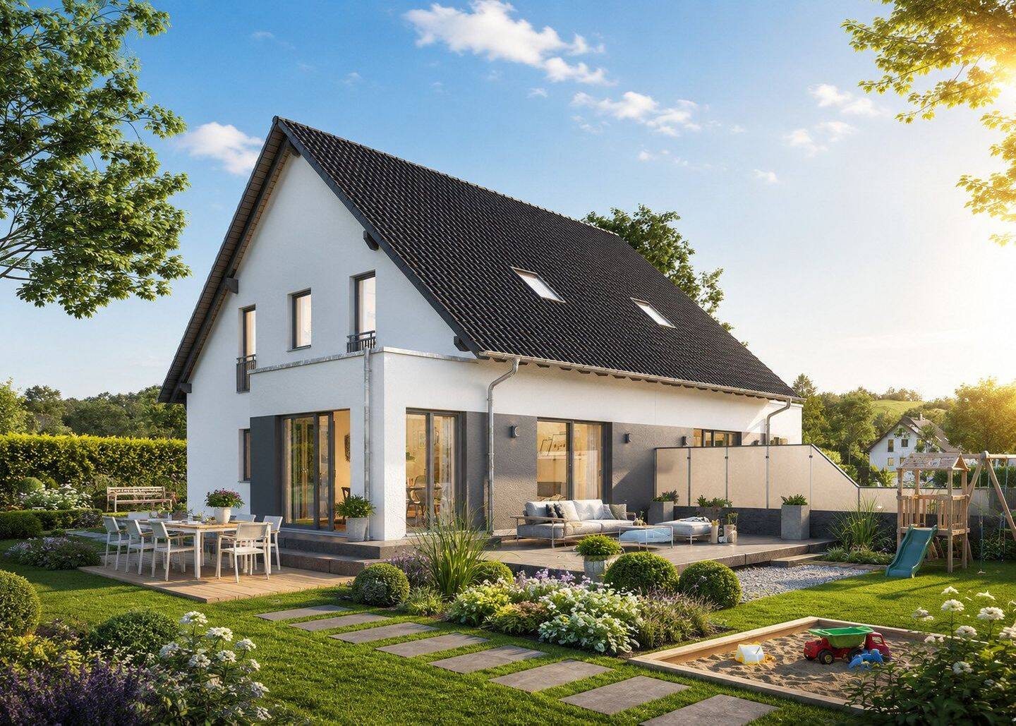 ! Bauen Sie mit Ihren Freunden Ihr Traum-Doppelhaus inkl. Traumgrundstück ! Preis pro Haushälfte 371.949EUR – Neulingen – Vorschaubild 2