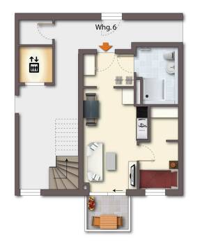 2-Zimmer-OG-Wohnung mit Balkon – 91058 Erlangen – Vorschaubild 2