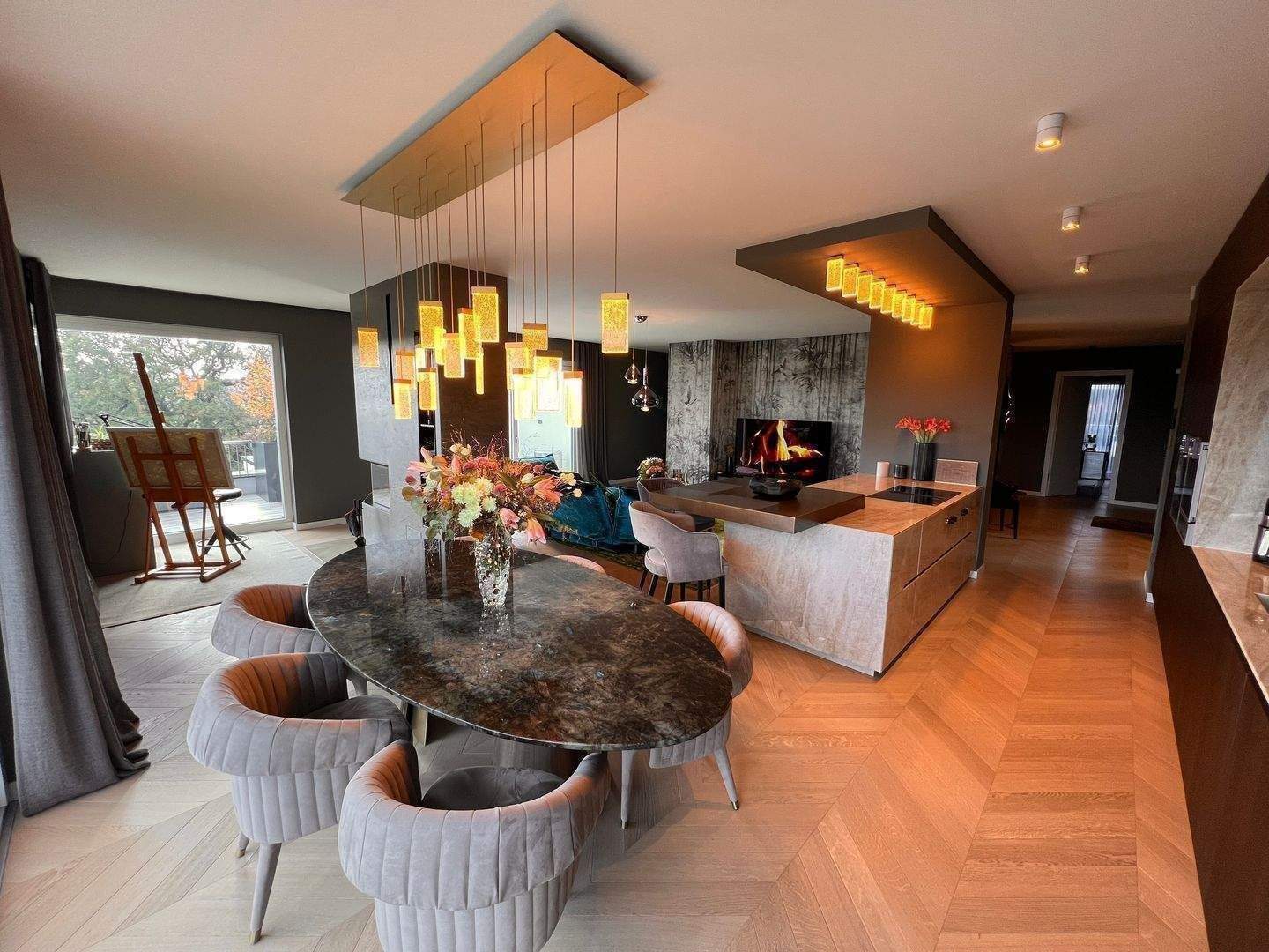PENTHOUSE für Kenner – 333 m² Wohnluxus mit 210 m² Dachterrasse, Sauna, Fitness, Kamin & Designküche in Leipzig-Leutzsch – Leipzig – Vorschaubild 3