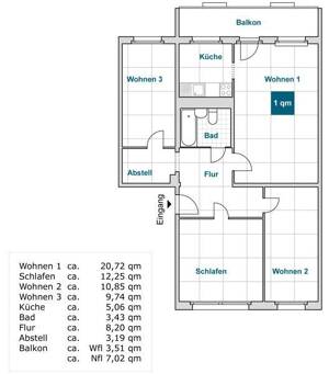 Wir sanieren für Sie: 4-Zimmerwohnung mit Balkon in oberster Etage und tollem Ausblick! – 1239 Dresden – Vorschaubild 2