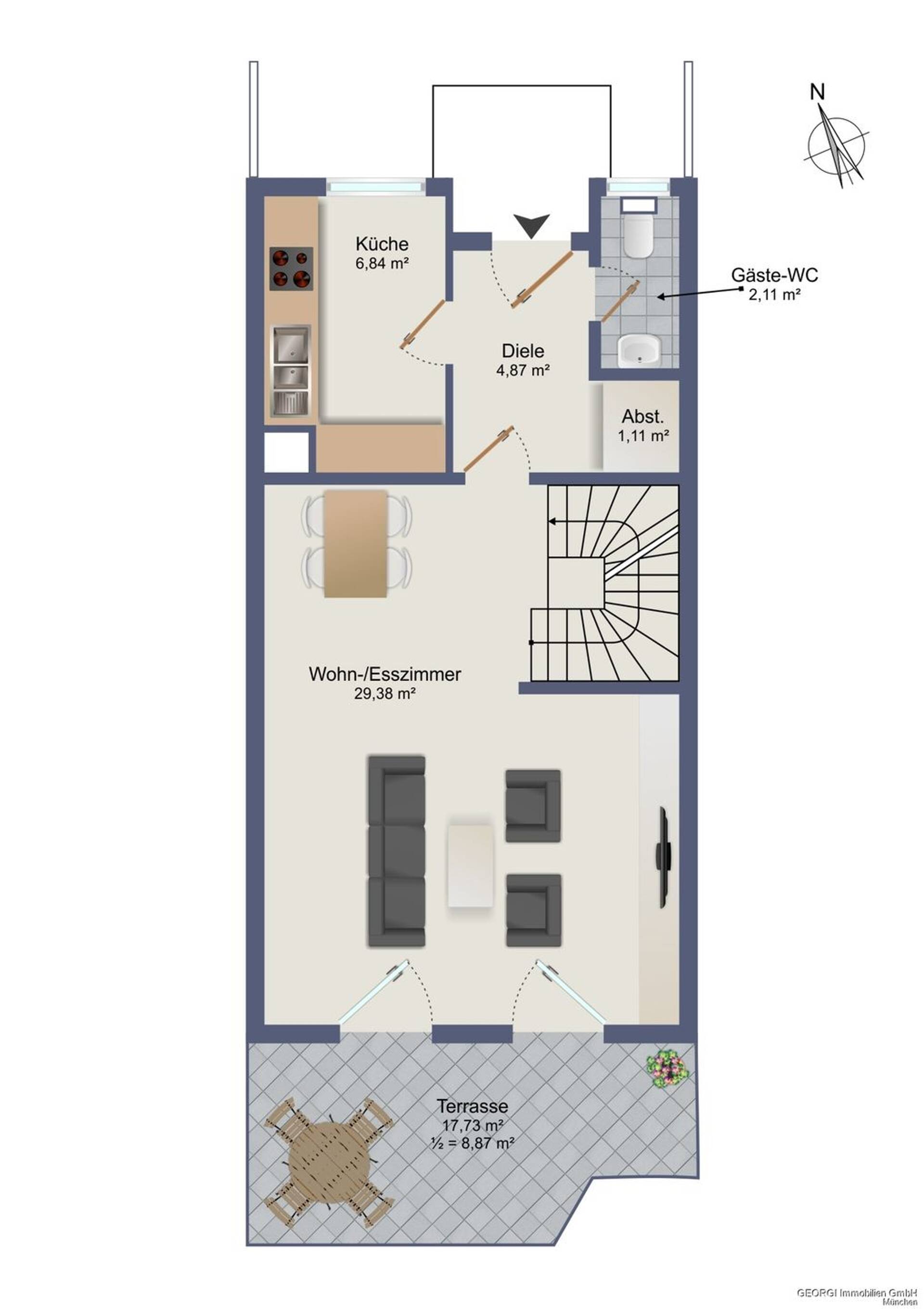 Reihenmittelhaus in 82041 Oberhaching mit 150 m² kaufen