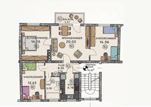 Attraktive 4-Zimmer-Wohnung mit Balkon – 28205 Bremen – Vorschaubild 6