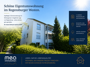 Schicke 2-Raumwohnung im begehrten Regensburger Westenviertel
