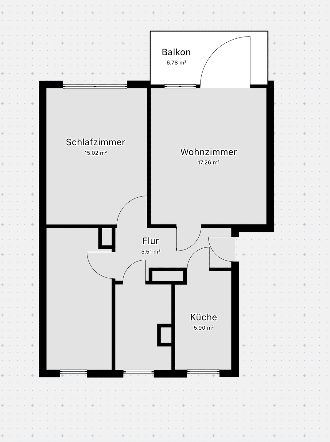Bad mit Fenster, großer Balkon, mit Gartenantei, und Stellplatz – Chemnitz – Vorschaubild 2