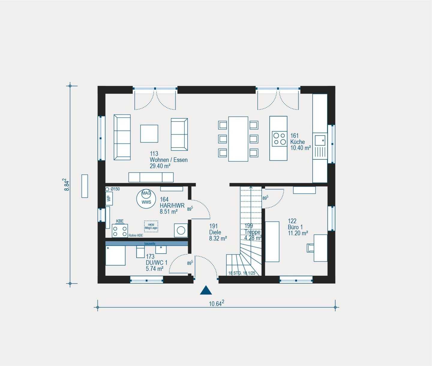 Modernes Einfamilienhaus mit flexibler Raumgestaltung und Homeoffice-Möglichkeit – Linsengericht – Vorschaubild 9