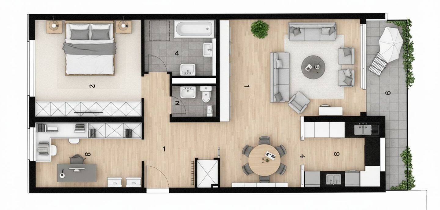 "In den Birken" drei Zimmerwohnung, Balkon und Tiefgaragenstellplatz, Aufzug. – Wuppertal – Vorschaubild 7