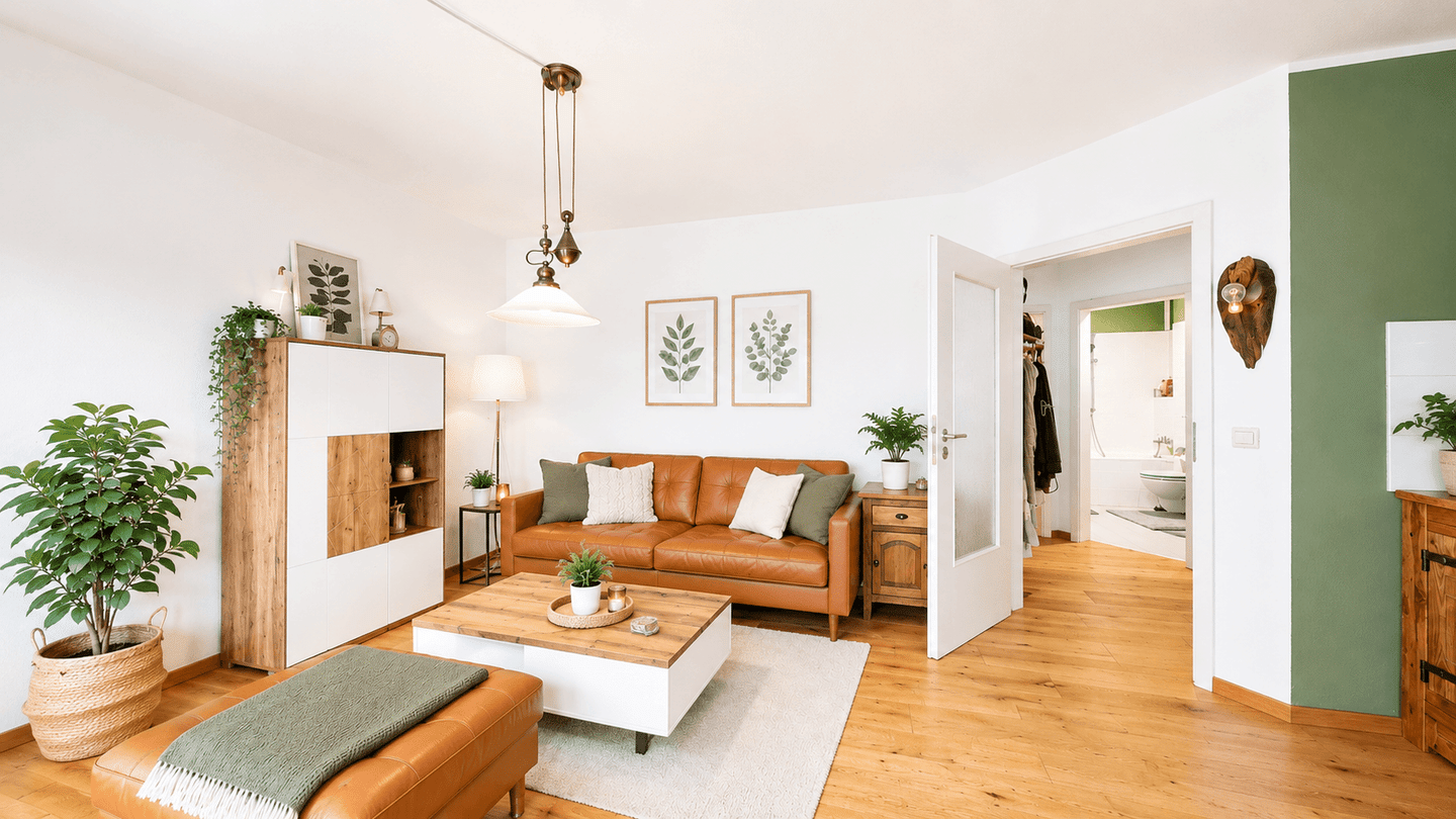Vermietete 2-Zimmer-Wohnung mit Echtholzparkett | Balkon | Stellplatz – Zwenkau – Vorschaubild 2