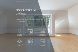 Eingebettet im Grünen - stilvolle 3-Zimmer-Dachgeschosswohnung mit Südterrasse