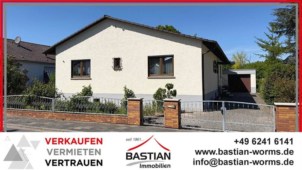Bungalow-Glück im Pfeddersheimer Musikerviertel: ca. 135 m² Wohnen, Terrasse, Garten, Garage!