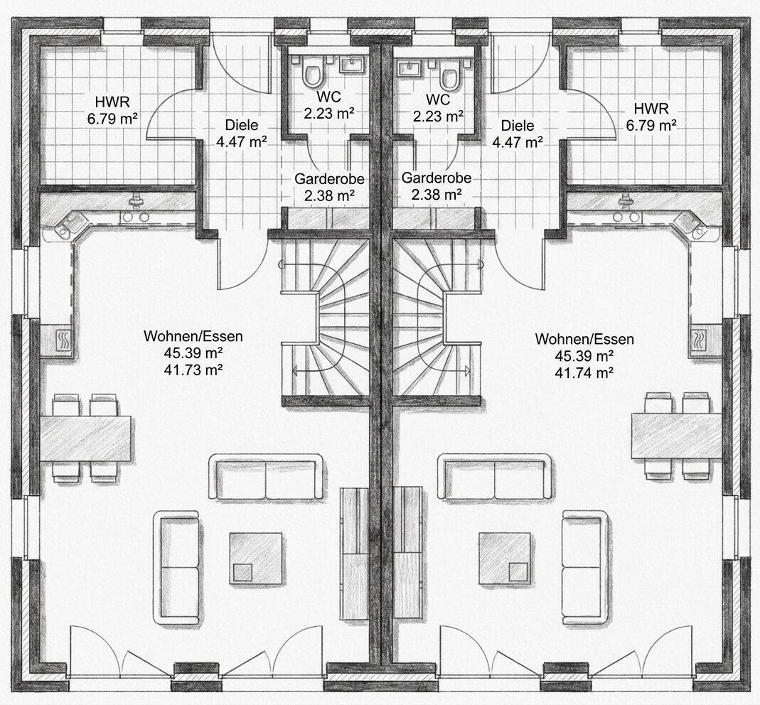 Moderne Stadtvilla als Doppelhaushälfte in zweiter Reihe am Reinbeker Redder (TF1) – Hamburg – Vorschaubild 9