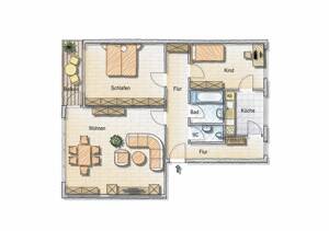 Attraktiv! 3-Zimmer-Wohnung mit Einbauküche in guter Wohnlage – 34123 Kassel – Vorschaubild 2